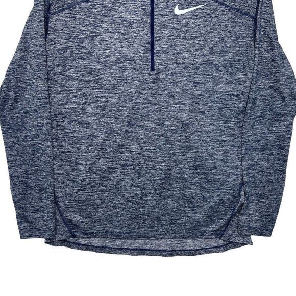 Nike Dri-Fit Men's Heather Blue 1/4 Zip Running Pullover - Picture 4 of 12